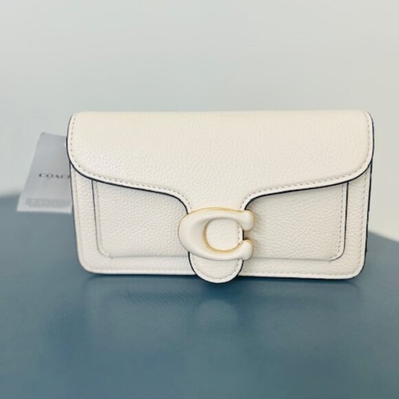 BRAND NEW WITH TAGS : Coach Tabby Crossbody Wristlet - Brass/Chalk - Picture 11 of 16